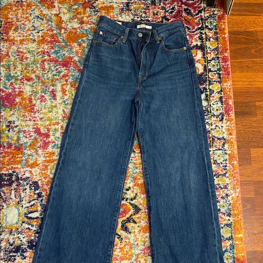 Levi’s ribcage straight full length leg, high rise